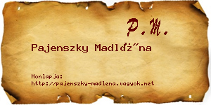 Pajenszky Madléna névjegykártya